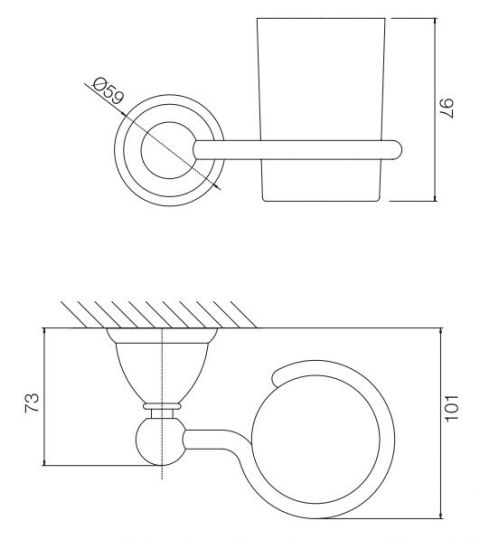 Fima - carlo frattini Style стакан F6043/1 схема 2