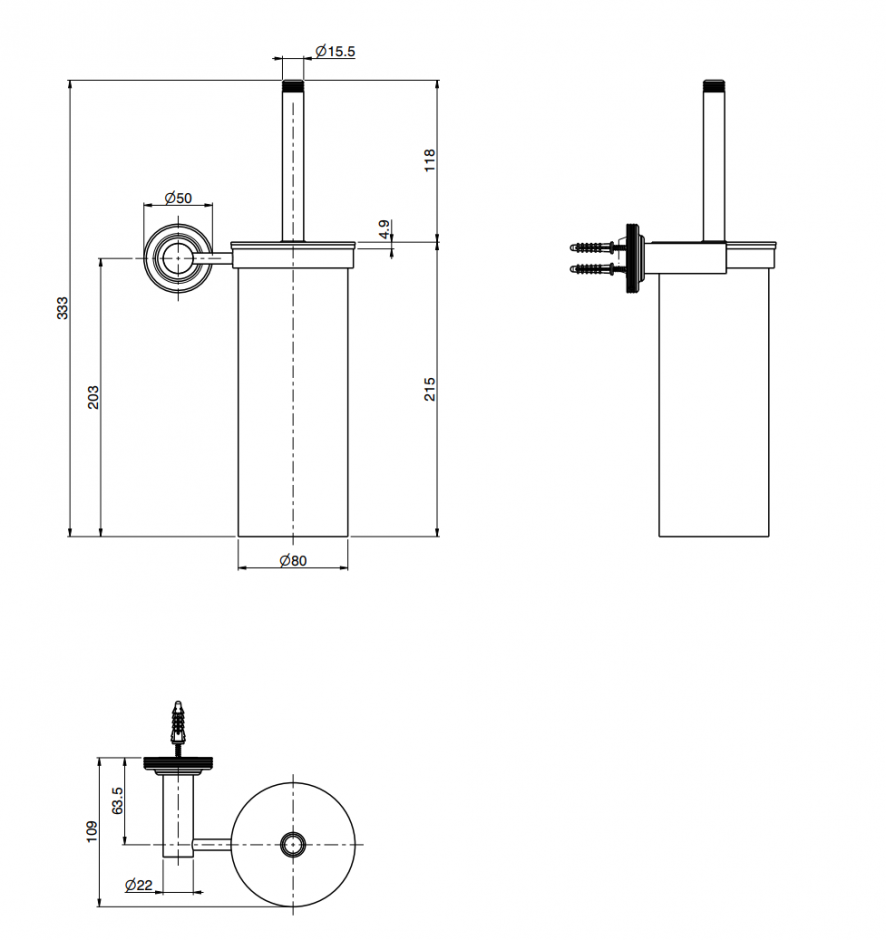 Настенный ершик Fima - Carlo Frattini Park Lane F6306/2 ФОТО