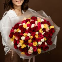 Букет из 101 розы кения  40 см