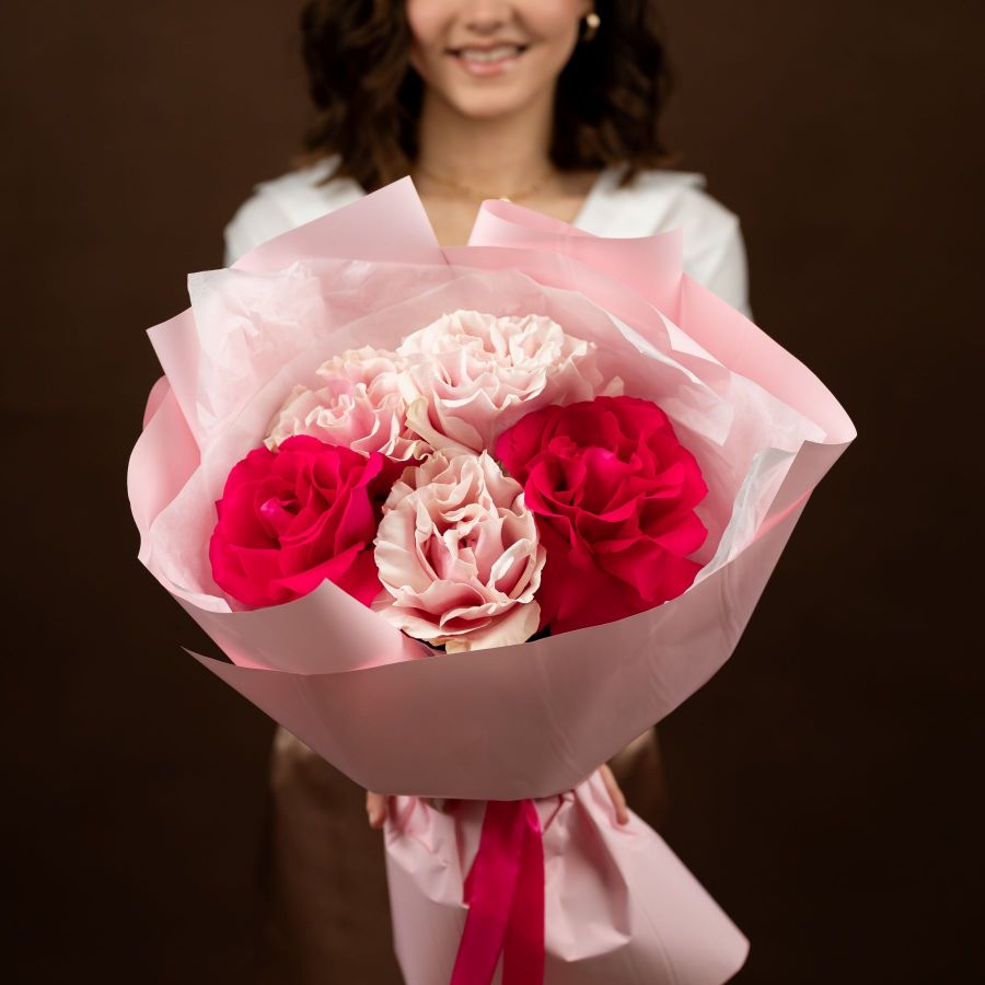 Букет из французких роз от 7 шт. 60 см.