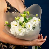 Букет из 5 щт белых Эустомы