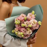 Букет из 5 шт розовых Эустомы