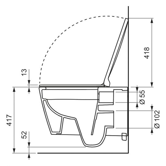 Унитаз безободковый TECE TECEneo 9700209 схема 4