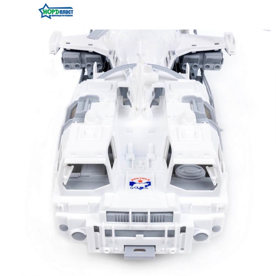 Военный тягач "Арктика" с вертолетом