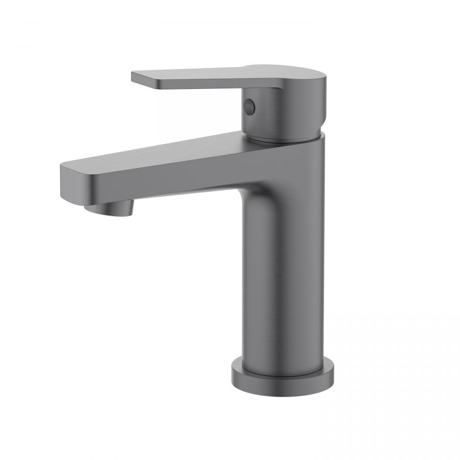 AQ1710BGM ЛУГАНО смеситель для раковины 106 без донного клапана, оружейная сталь