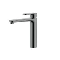 AQ1804BGM НИКА смеситель для раковины высокий 190 без донного клапана, оружейная сталь