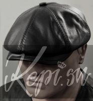 Кепка кожаная восьмиклинка мужская шапка 2 цвета