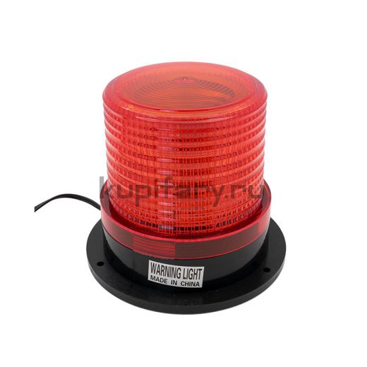 Маяк проблесковый светодиодный красный 115 мм на магните в прикуриватель PM2098