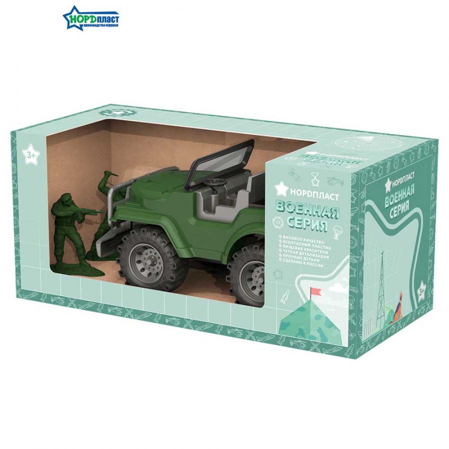 Джип "Коммандос" с солдатиками в коробке