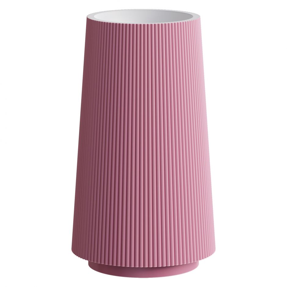 Раковина напольная Boheme Corian 801-Torre-LP 48х85 см, розовая