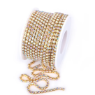 фото Цепь из страз 2,5 мм золото SS8 Gold/АВ