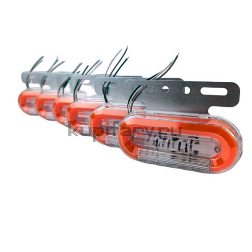 Габаритный фонарь боковой светодиодный желтый 12 Вольт комплект 6 шт GB1596