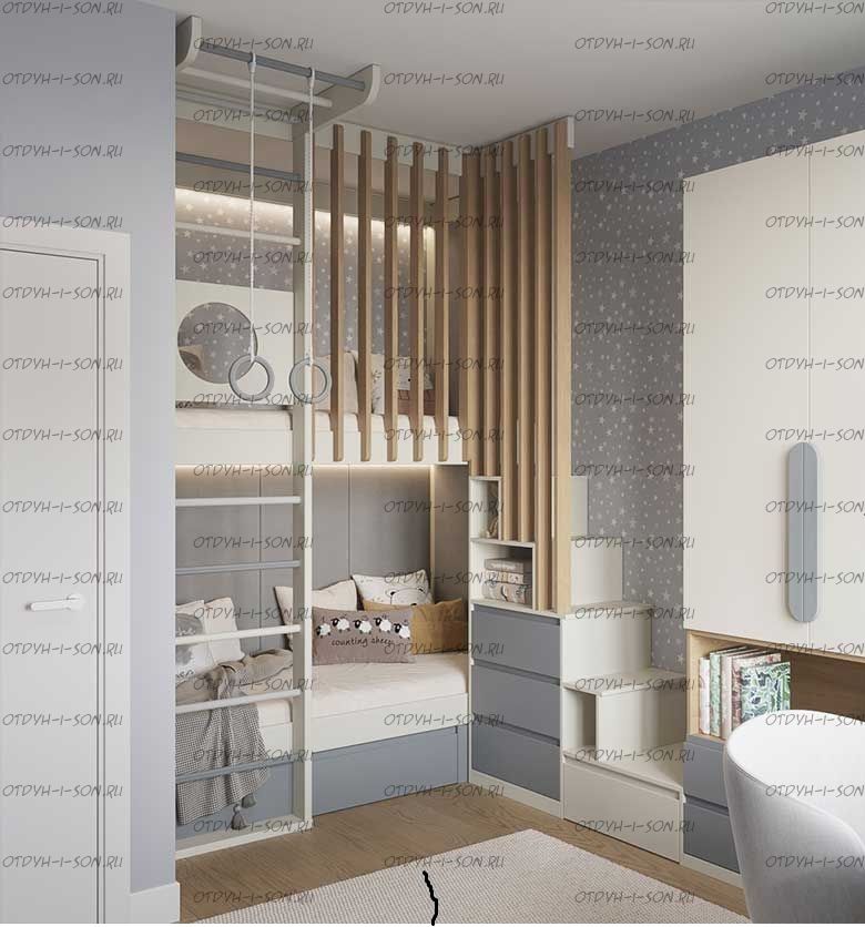 Кровать двухъярусная, Кровать-домик Sky №423