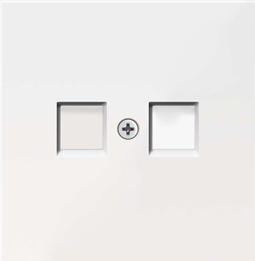 Накладка для розетки RJ45, 2-я, белый, серия R98