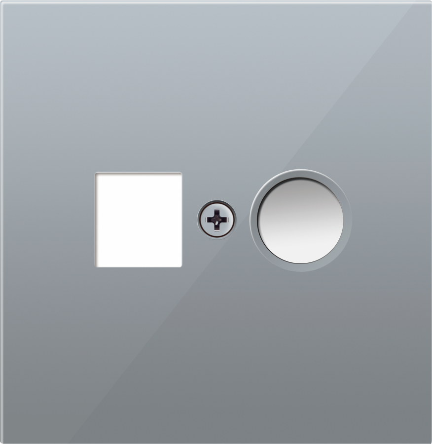 Накладка для розеток RJ45+SAT, 2-я, алюминий, серия R98