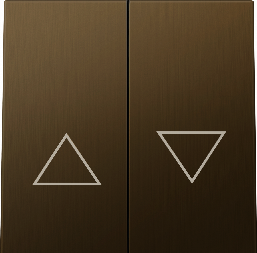 Клавиша 2-я со стрелками для жалюзи, латунь, серия R98 METAL