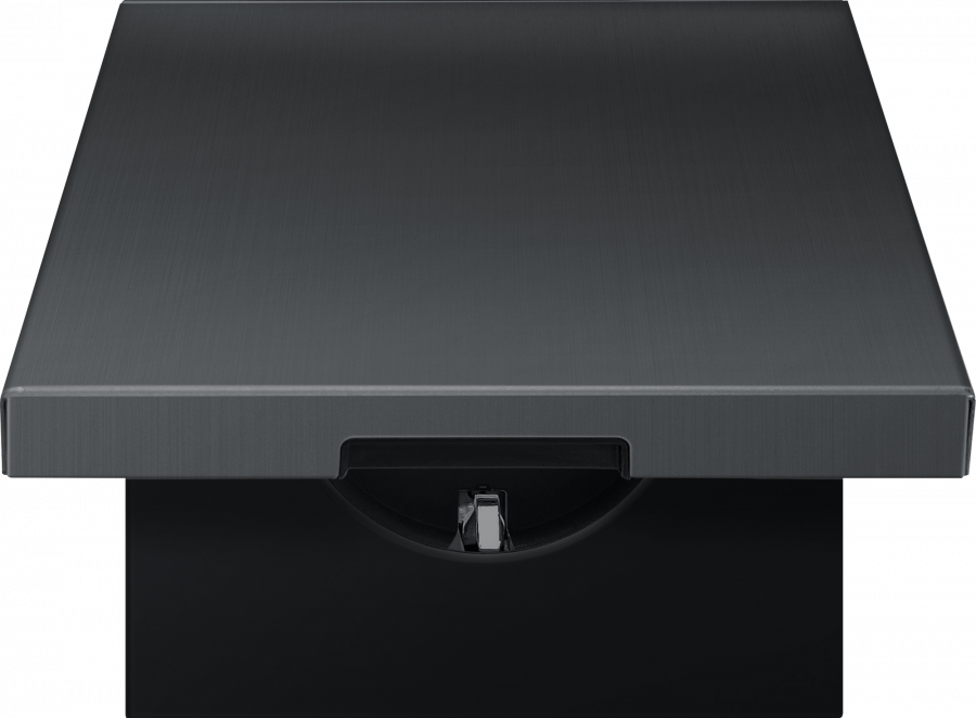 Накладка для розетки Schuko с заземлением, с крышкой, 16A 250 В~, вороненая сталь, серия R98 METAL