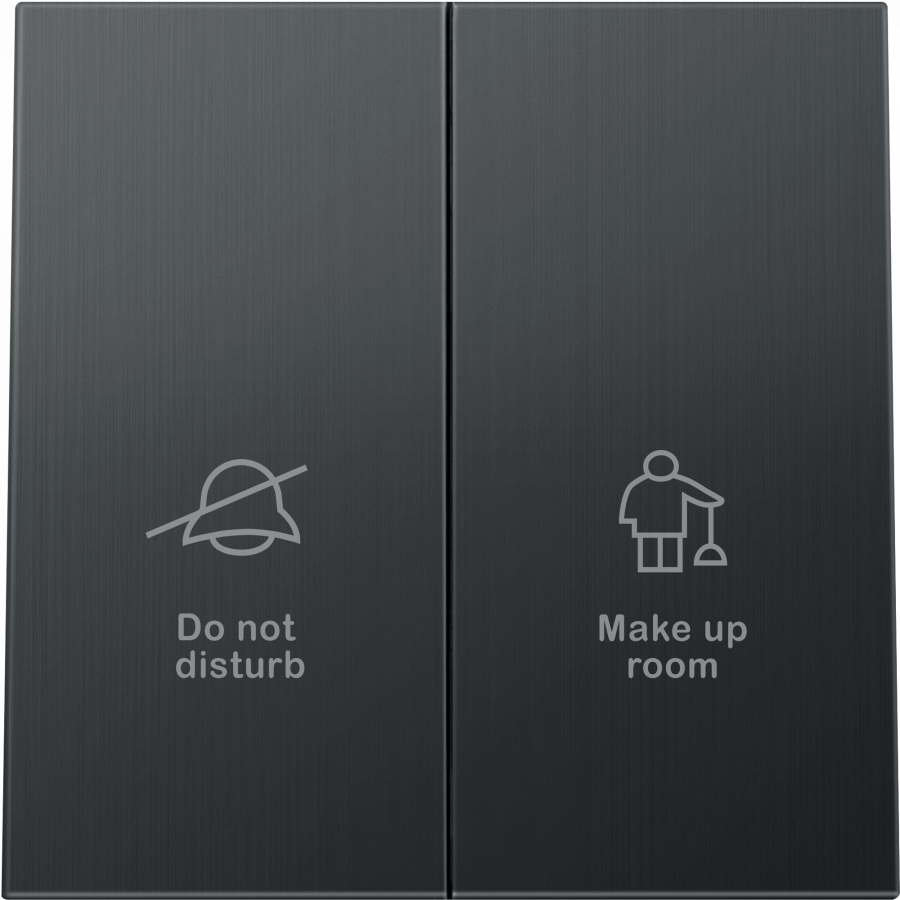 Клавиша 2-я с символами DND/MUR, вороненая сталь, серия R98 METAL