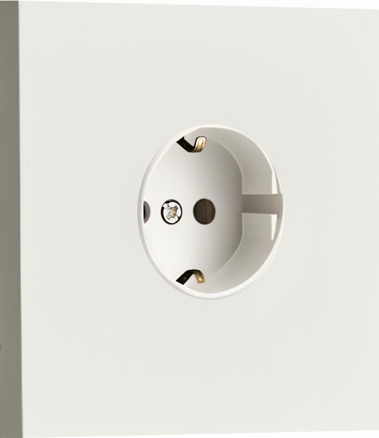 Розетка Schuko с заземлением, со шторками 16A 250 В~ , белый, серия N96