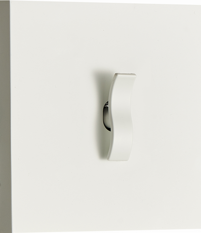 Выключатель звонкового типа на 1 тумблер, клавиша Wave, 10AX 250V, белый, серия N96