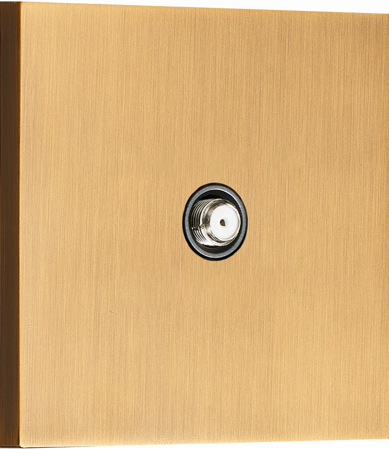 Спутниковая розетка SAT 1 Вых.: 950-2400 МГц, (F-разъём), латунь, серия N96