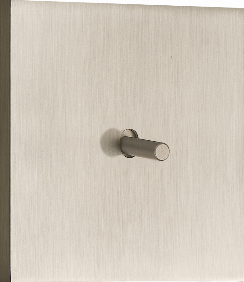 Переключатель на 1 тумблер, цилиндр, 10AX 250V, никель, серия N96