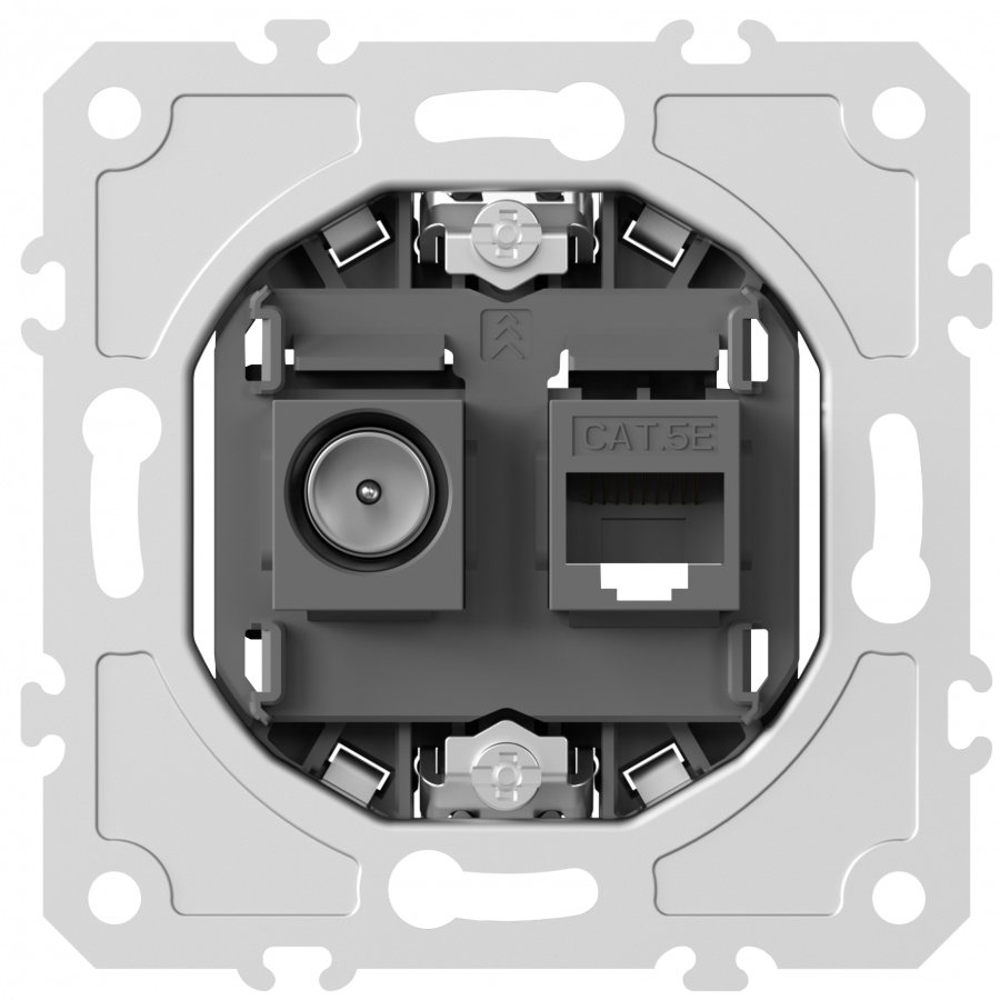 Механизм розетки RJ45/TV cat.5, ClassE-8/0-2400 МГц, серия DB