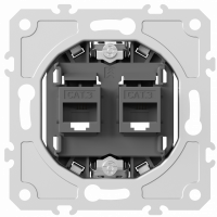 Механизм розетки RJ11 + RJ11 (двойная) cat.3/ClassE-4/4, серия DB