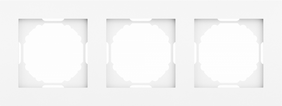 Рамка 3-я, глянцевый белый, серия A07