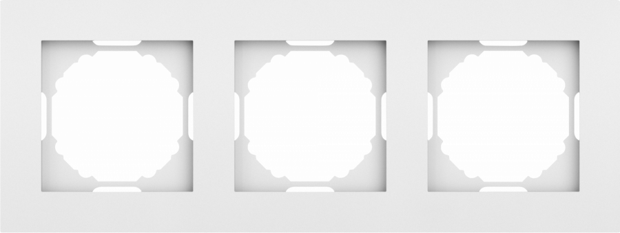 Рамка 3-я, матовый белый, серия A07