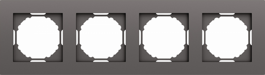 Рамка 4-я, матовый титан, серия A07