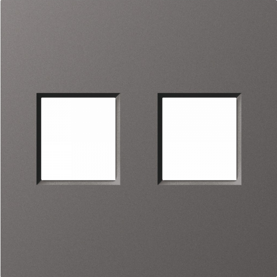 Накладка 2-я для розеток RJ45, TV, SAT, матовый титан, серия A07