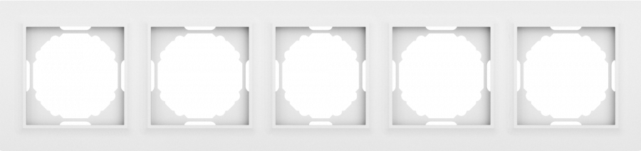 Рамка 5-я, Wave матовый белый, серия A07
