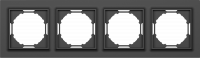 Рамка 4-я, Wave матовый карбон, серия A07