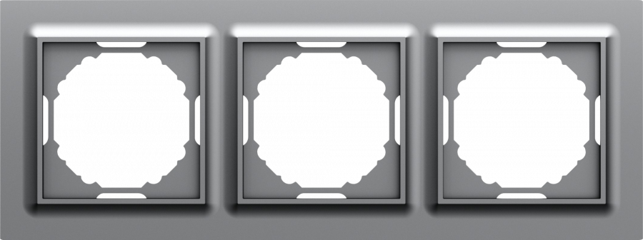 Рамка 3-я, Wave матовый серый, серия A07