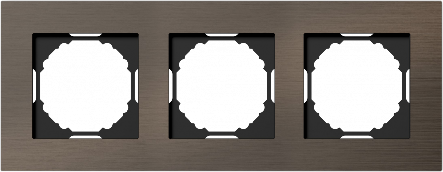 Рамка 3-я, Natural бронзовый алюминий, серия A07