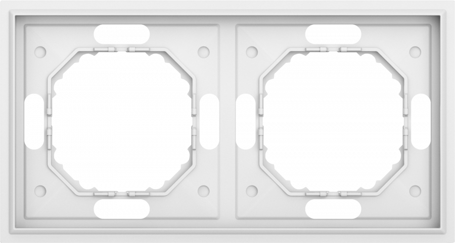 Рамка 2-я, матовый белый, серия S08