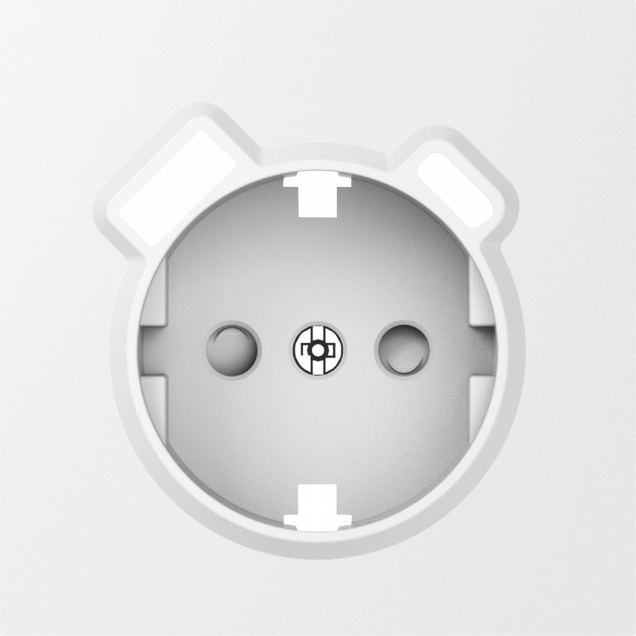 Накладка для розетки Schuko с зарядным устройством USB A+C, со шторками 16A 250В, матовый белый, серия S08