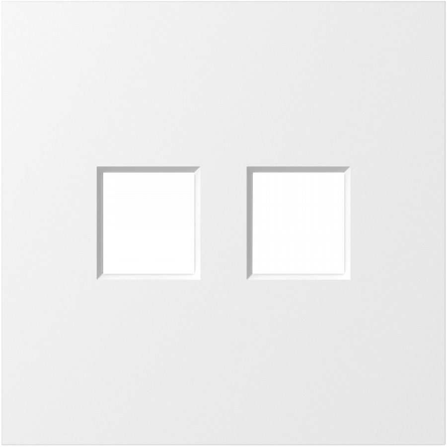 Накладка 2-я для розеток RJ45, TV, SAT, матовый белый, серия S08