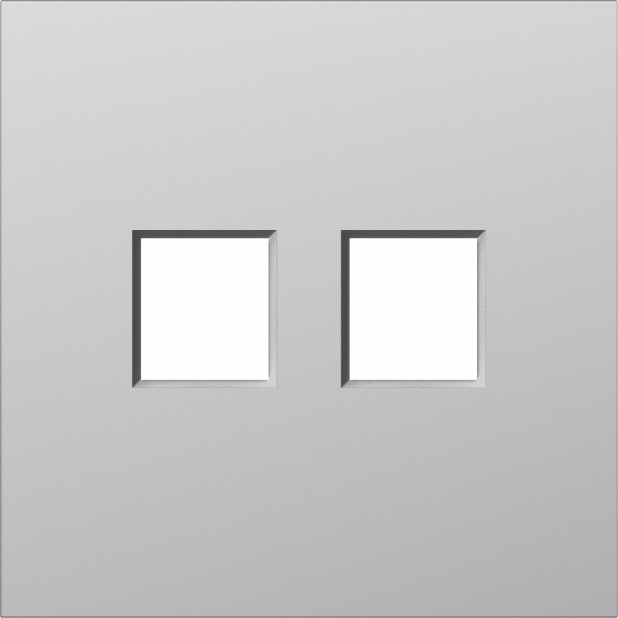 Накладка 2-я для розеток RJ45, TV, SAT, сталь, серия S08