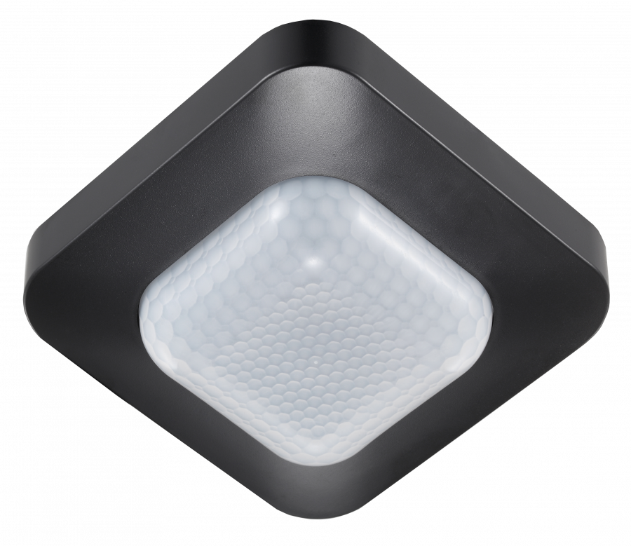 Датчик присутствия потолочный, накладной, 3-х проводной, макс.2000Вт, IP20, черный