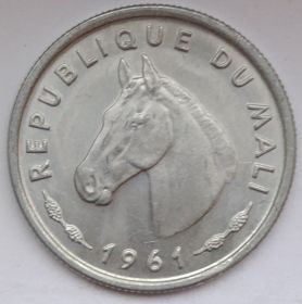 Лошадь 10 франков  Мали 1961