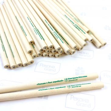 карандаши из переработанного картона с логотипом