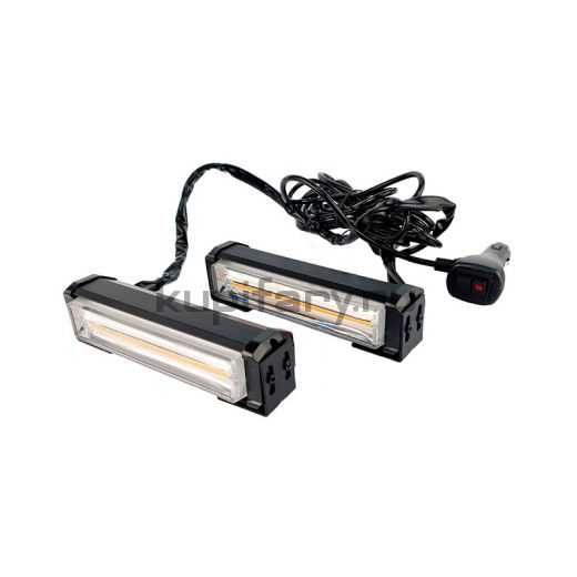 Светодиодная фара-вспышка стробоскоп оранжевый комплект 2шт (12-24V) ST13822