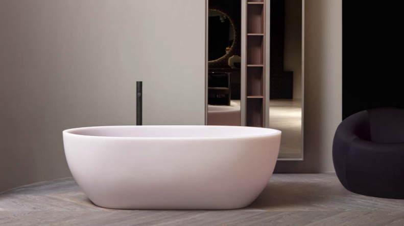 Отдельностоящая ванна Antonio Lupi Reflex 167х86 см из материала BIANCO DINAMICO ФОТО