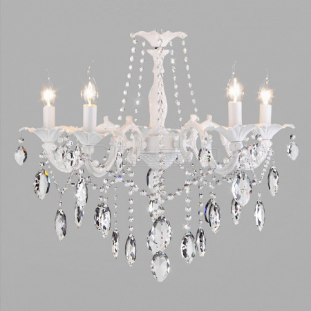 Подвесная люстра Veletta 10108/5 белый/прозрачный хрусталь Strotskis