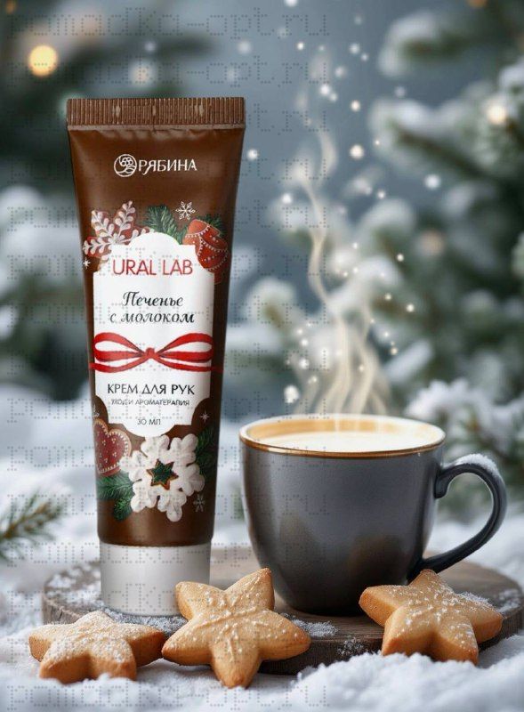 Крем для рук новогодний с ароматом печенья с молоком, 30 мл,