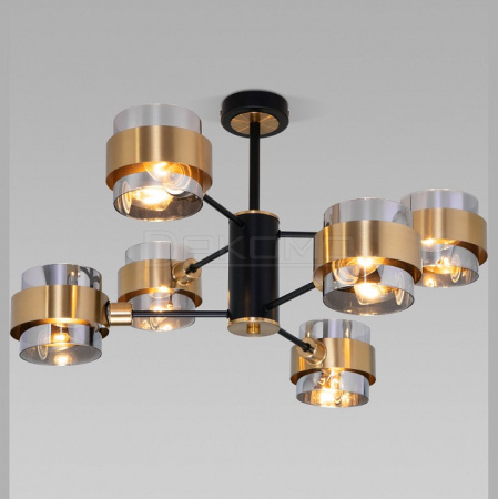 Люстра на штанге Arcada 70127/6 черный/дымчатый