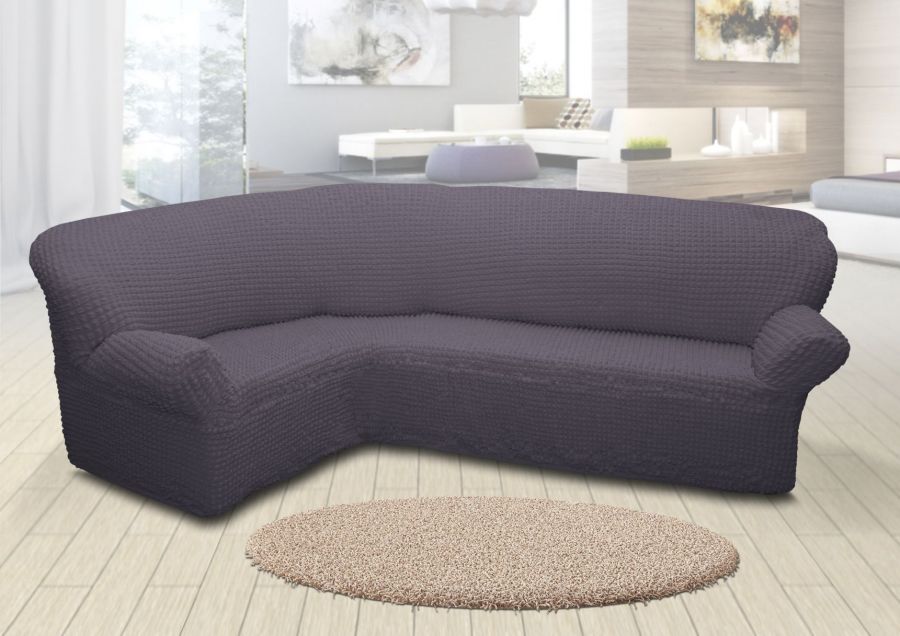 Чехол на угловой диван без оборки,Серый