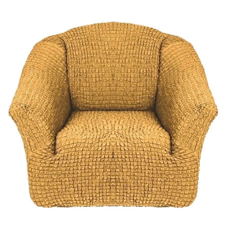 Чехол на кресло без оборки 1 шт., карри